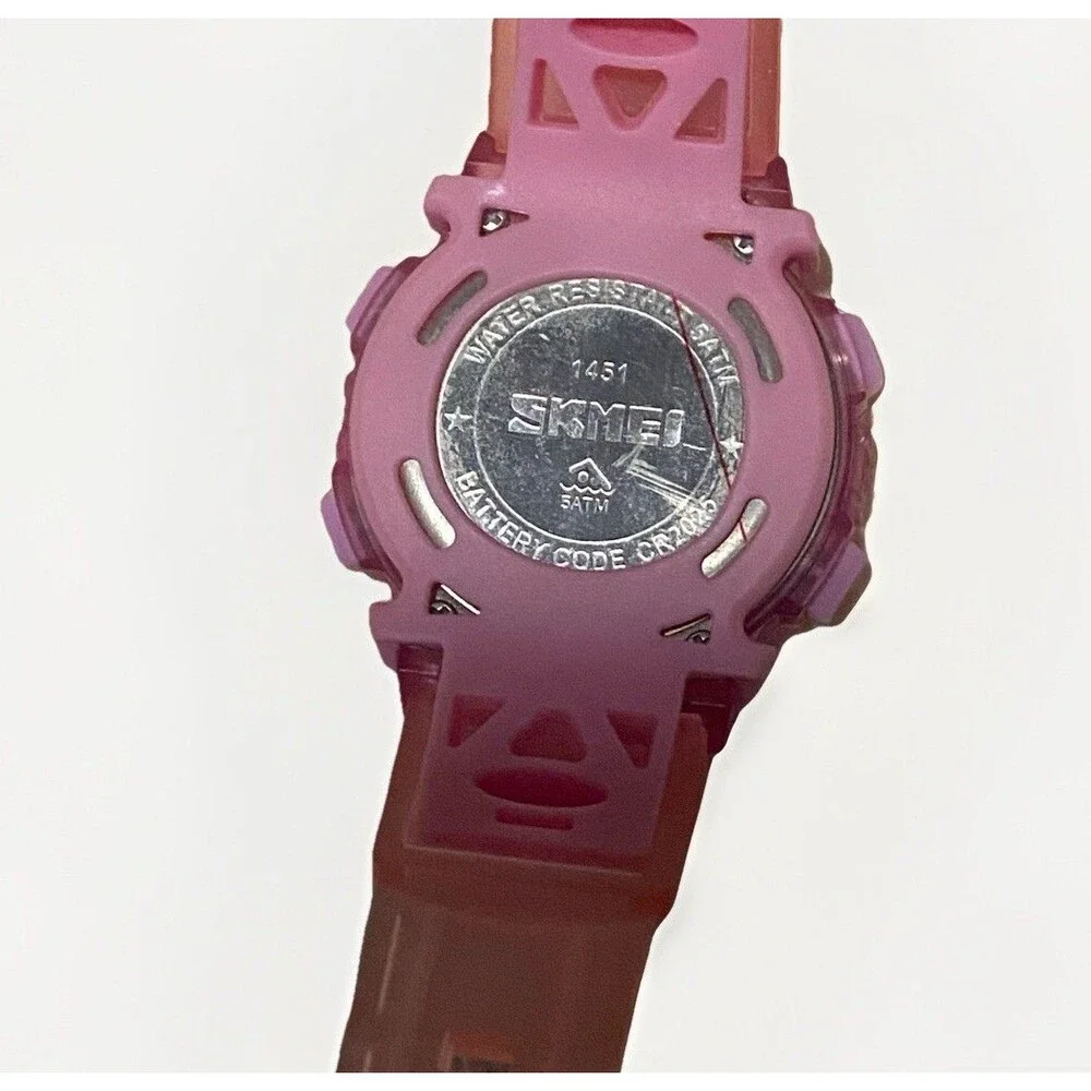 SKMEI Digital Watch, 50M Waterproof Pink Watches For All Ages Sports LED Light